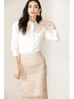 コットンローンライトボリュームシャツ/ホワイト(030)