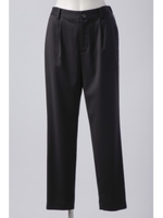 サイドラインテーパードパンツ/ブラック