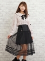 シースルーチュールスカート/ブラック