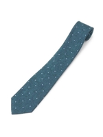 シャドーペイズリー地紋柄＆ストライプネクタイ/グリーンドット(922)