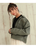 ショートミリタリージャケット/カーキ(014)