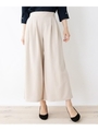 ジョーゼットタックパンツ/ライトベージュ(051)