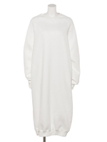 スエットロングワンピース/ホワイト