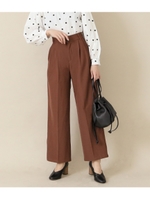 センタープレス入りタックパンツ/ブラウン(015)