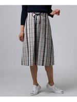 チェック柄ボックスタックスカート/ホワイト(202)