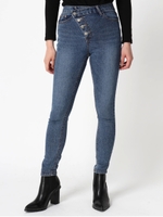 ツイストウエストスキニーPT/BLUE