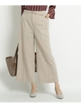 ツイルセンタープレスワイドパンツ/ナチュラル(050)