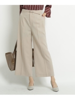 ツイルセンタープレスワイドパンツ/ナチュラル(050)