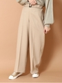 ツイルベルト付パンツ/ベージュ
