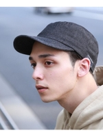 トリコロールテープデニムワークキャップ/ブラック(019)