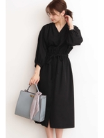 ドロストシャツワンピース/ブラック(010)