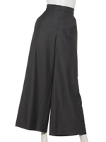 ナチュラルギャバ・セミワイドパンツ/ダークブルー