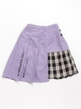 ニコプチコラボ ドッキングチェックプリーツスカパン/ラベンダー