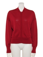 ニットライトブルゾン/ボルドー