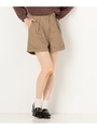ハイウエストショートパンツ/ベージュ