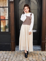 ハクプリントギャザー/スカート/アイボリー