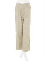 バックギャザーイージーワイドデニム/ベージュ