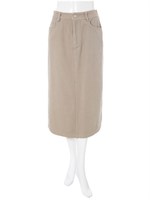 バックスリットコットンツイルスカート/モカ