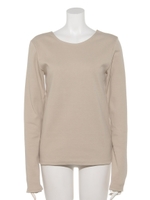 バックラウンドロングスリーブプルオーバー/ベージュ