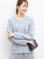 ビッグケーブルプルオーバー/サックス