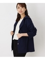フーデットフロントボタンジャケット/ネイビー(093)
