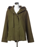 フード付きZIPブルゾン/カーキ