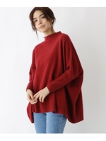 フォックス混ニットスクエアプルオーバー/ダークレッド(062)