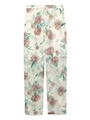 フラワー柄シースルーパンツ/GRN