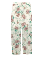 フラワー柄シースルーパンツ/GRN