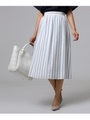 フレスコストライプ　スカート/ライトブルー(391)