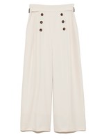 フロントボタンベルトパンツ/OWHT