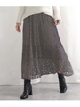 プリーツレーススカート/グレー(006)