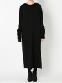 ベストレイヤードニットワンピース/BLK