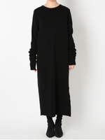 ベストレイヤードニットワンピース/BLK
