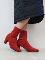 ベロアストレッチブーツ/レンガ