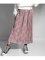 ペイズリープリーツスカート/ベージュ(005)