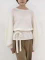 ホールガーメントニットトップス/WHITE