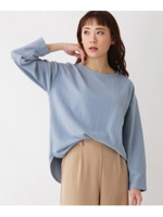 ボートネック袖切り替えプルオーバー/ライトブルー(091)