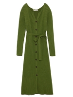 ボタンニットワンピース/GRN