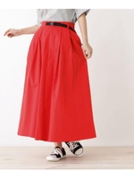 ボリュームチノスカート/レッド(062)
