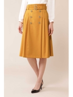 マイクロギャバストレッチスカート/イエロー(060)