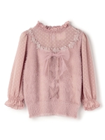 マシュマロシアーハイネックニット/ mille fille closet/ピンク