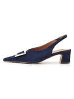 メタルバッグルパンプス/NVY