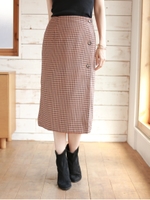 リバーシブルスカート/ブラウン