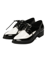 レースアップポインテッドトゥシューズ/ブラック