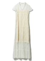 レースティアードワンピース/ホワイト