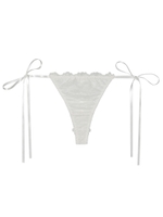 レースリボン 単品Tバック/WHITE