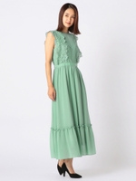 レース使いドレスワンピース/ライトグリーン