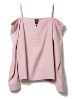 レーヨンキャミオフショルブラウス/ラベンダー