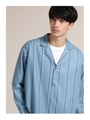 レジメンストライプオープンカラーシャツ/ライトブルー(391)